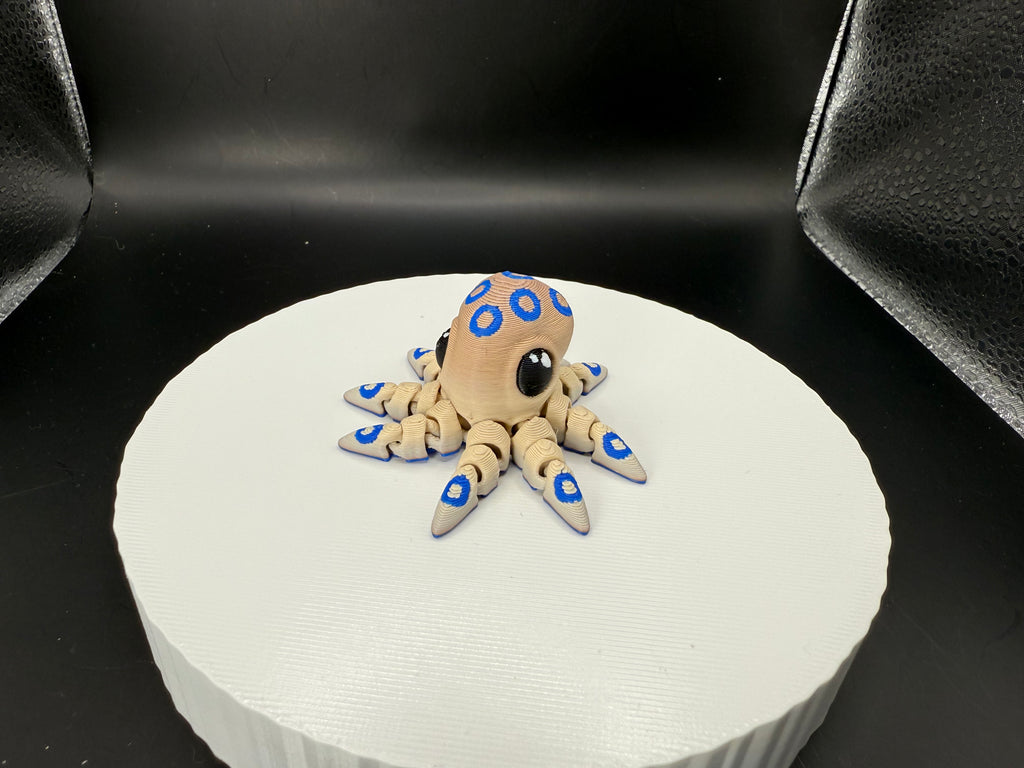 Blue Ring Octopus 3D Mini