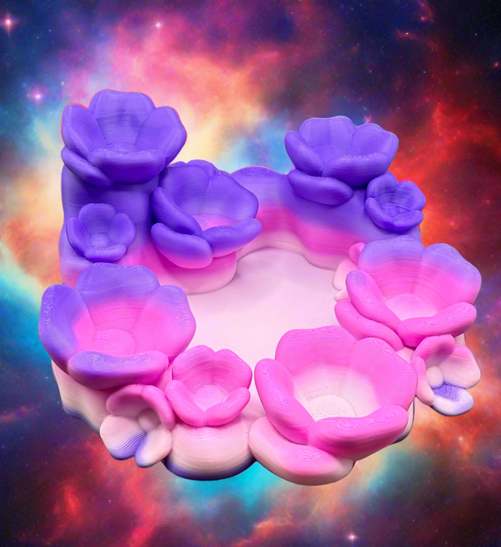 Galaxy Cherry Blossom Dice Bowl